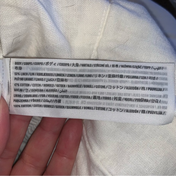 ABERCROMBIE & FITCH  White Linen Casual Women’s Pants size medium - Picture 6 of 6